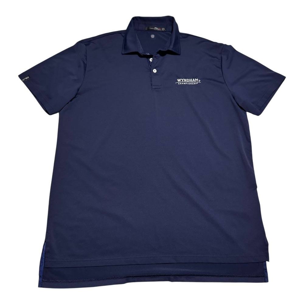 RLX Ralph‎ Lauren Wyndham Championship Navy Blue Polo Shirt Men's Large